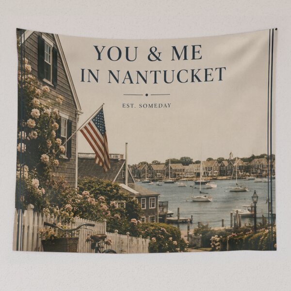 Item preview, You & Me In Nantucket - Old Money Aesthetic Coastal Wall Art designed and sold by Ve state official.