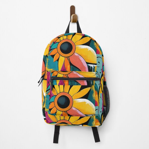 Item preview, Sunflower in a Swirl of Radiance - Bold Colors Dynamic Forms and Vibrant Floral Energy designed and sold by OlfactoART Studio.