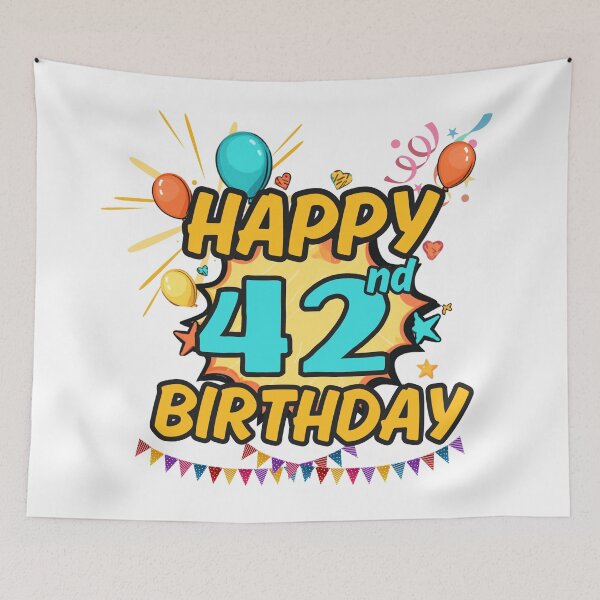 Item preview, Happy 42nd Birthday Fun Design designed and sold by variant designer.