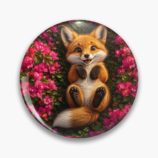 Item preview, Cute Fox in Bougainvillea Garden designed and sold by Rohan132.