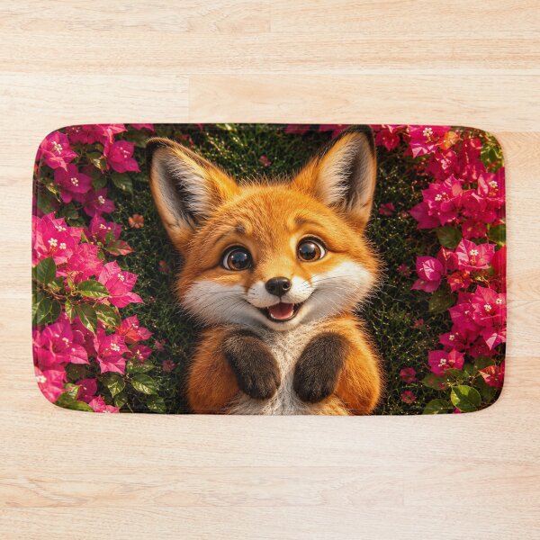 Item preview, Cute Fox in Bougainvillea Garden designed and sold by Rohan132.