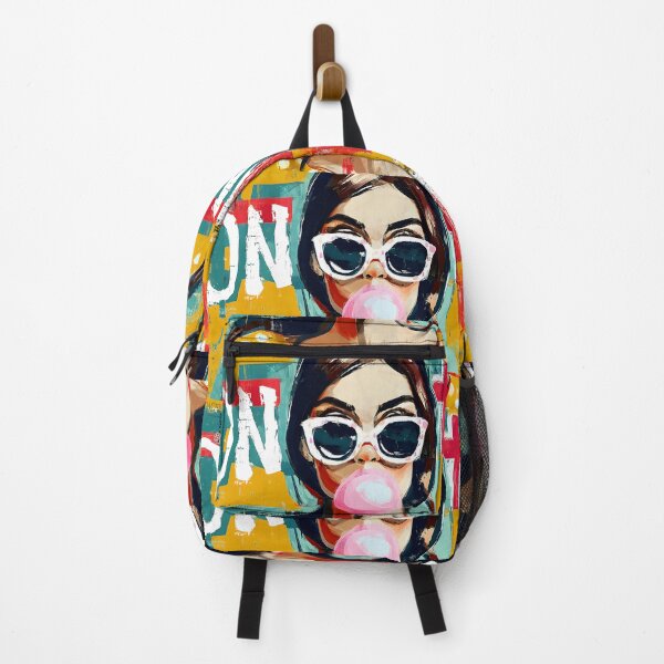 Item preview, London Pop Art Attitude - Bubblegum Fashion Portrait with Union Jack Style and Urban Energy designed and sold by OlfactoART Studio.