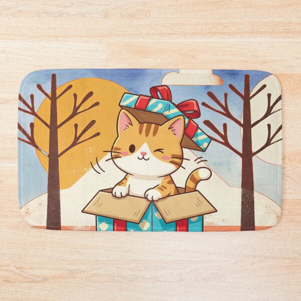 Item preview, Surprise Gift Cat in Winter Wonderland designed and sold by Angellacelin.