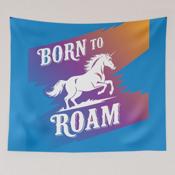 Item preview, Born To Roam - White on Gradient designed and sold by LisaMise.