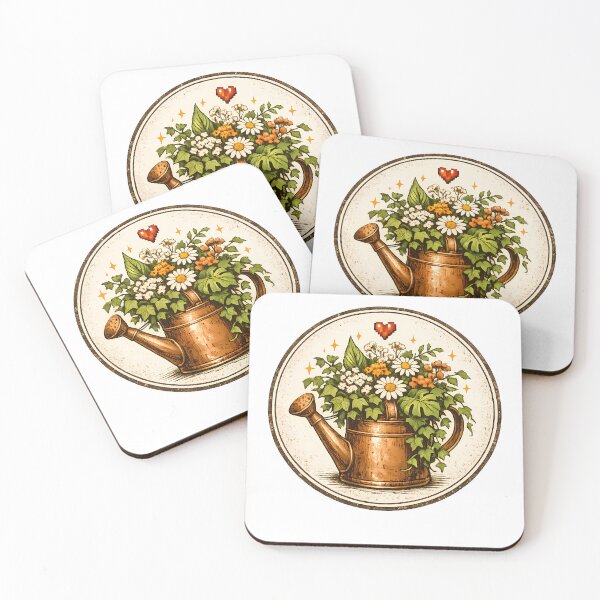 Item preview, Vintage Cottagecore Copper Watering Can Flowers designed and sold by MIROUZ2000.