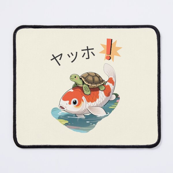 Item preview, Turtle riding koi fish designed and sold by Coolparrotgirl.