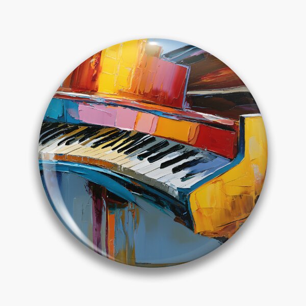 Item preview, Grand Piano in Motion - Bold Color Vibrant Brushstrokes and Dynamic Musical Expression designed and sold by OlfactoART Studio.