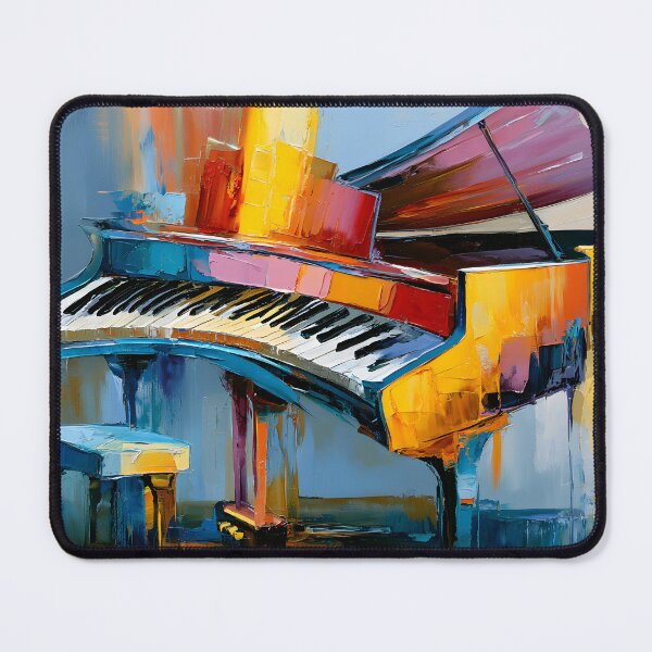 Item preview, Grand Piano in Motion - Bold Color Vibrant Brushstrokes and Dynamic Musical Expression designed and sold by OlfactoART Studio.