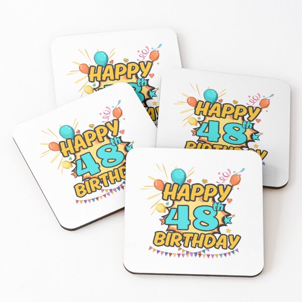 Item preview, Happy 48th Birthday Celebration Design designed and sold by variant designer.