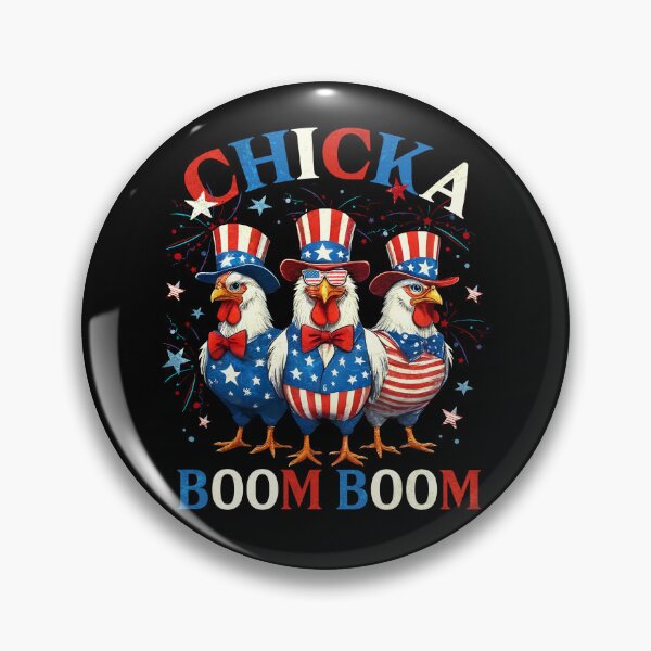 Item preview, chicka boom boom chicken 4th of july designed and sold by elongatedjazz.