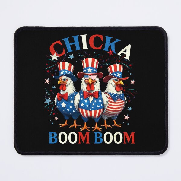 Item preview, chicka boom boom chicken 4th of july designed and sold by elongatedjazz.