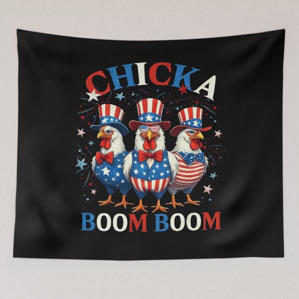 Item preview, chicka boom boom chicken 4th of july designed and sold by elongatedjazz.