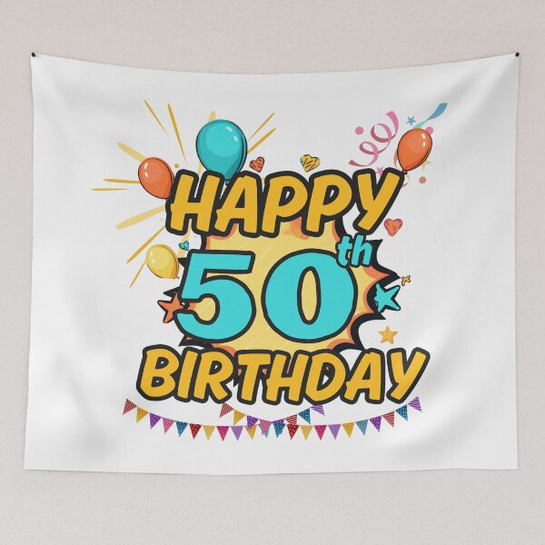 Item preview, Happy 50th Birthday Golden Design designed and sold by variant designer.