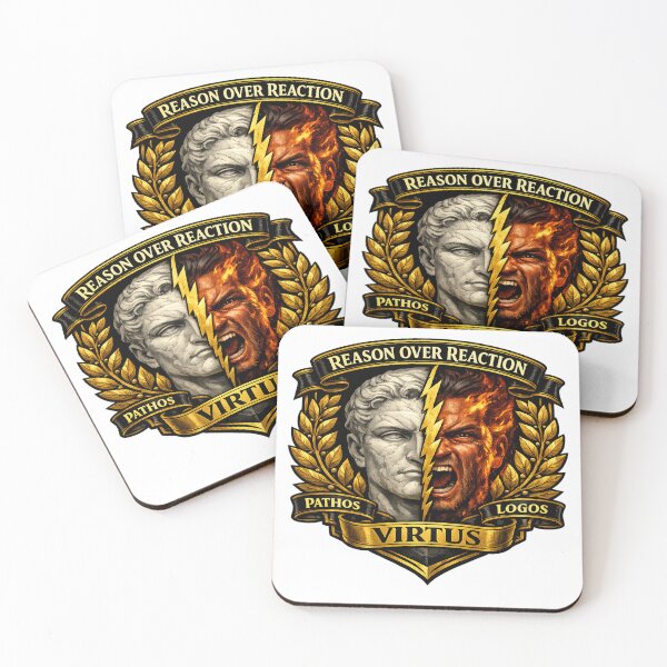 Item preview, Reason Over Reaction Stoic Emblem designed and sold by Dresut.