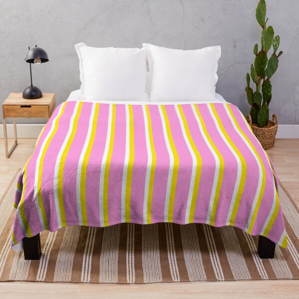 Item preview, Pink with Yellow and White Stripes Pattern designed and sold by OneThreeSix.