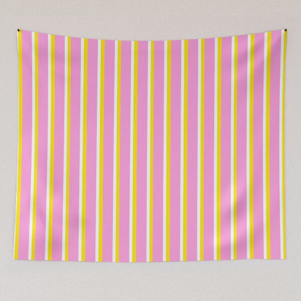Item preview, Pink with Yellow and White Stripes Pattern designed and sold by OneThreeSix.