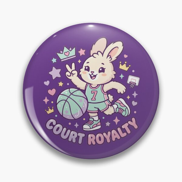 Item preview, Kawaii Basketball Bunny Pastel Court Royalty For Sports Fans designed and sold by roarsomethings.