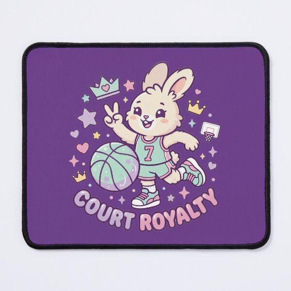 Item preview, Kawaii Basketball Bunny Pastel Court Royalty For Sports Fans designed and sold by roarsomethings.