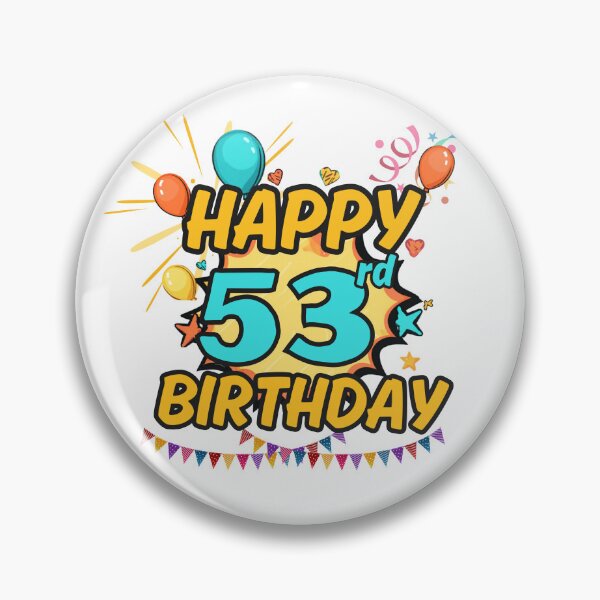 Item preview, Happy 53rd Birthday Party Design designed and sold by variant designer.
