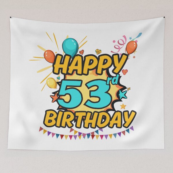 Item preview, Happy 53rd Birthday Party Design designed and sold by variant designer.