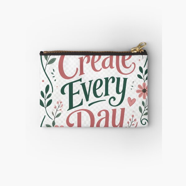 Item preview, Create Every Day — Floral Typography Art Quote for Artists designed and sold by Luna-Flow.