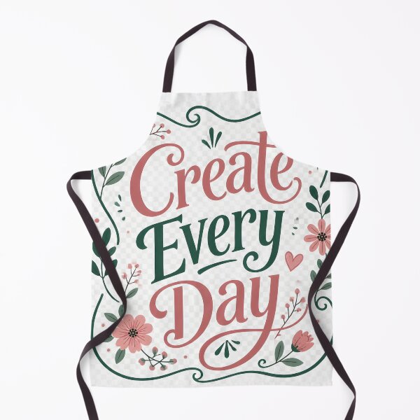Item preview, Create Every Day — Floral Typography Art Quote for Artists designed and sold by Luna-Flow.