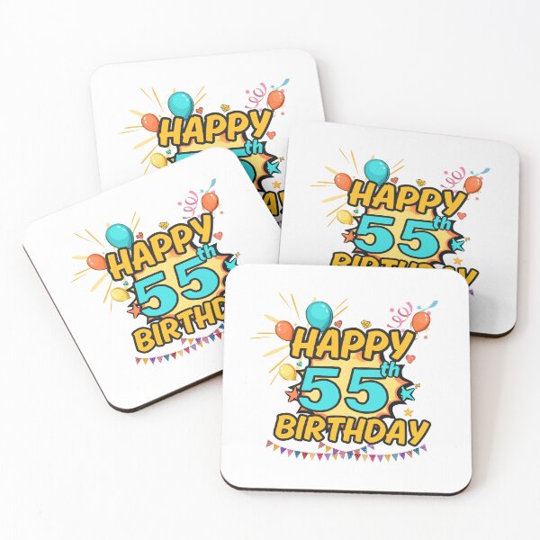 Item preview, Happy 55th Birthday Milestone Design designed and sold by variant designer.