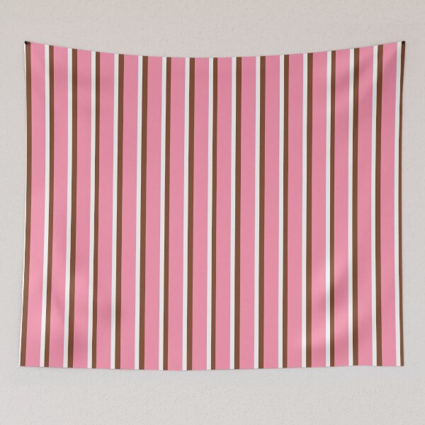 Item preview, Pink with Brown and White Stripes Pattern designed and sold by OneThreeSix.
