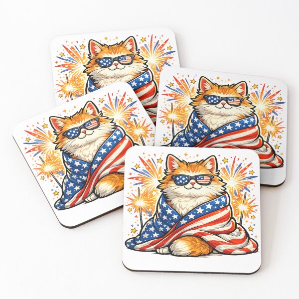 Item preview, Star Spangled Cat — Patriotic American Feline Cartoon designed and sold by PatiImagination.