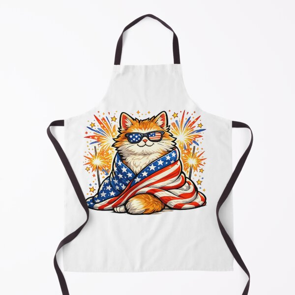 Item preview, Star Spangled Cat — Patriotic American Feline Cartoon designed and sold by PatiImagination.