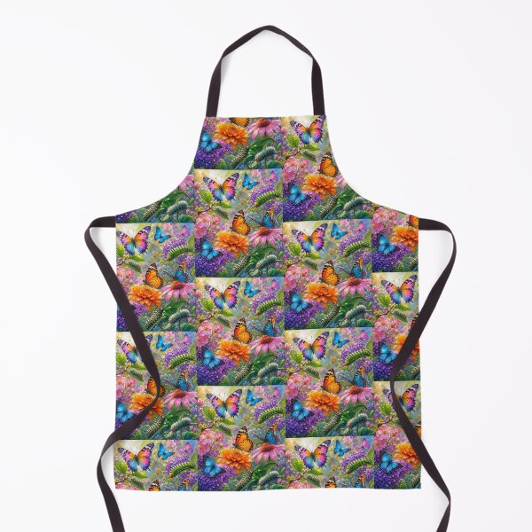 Item preview, Colorful Butterflies and Caterpillars Garden Art Print | Vibrant Nature Life Cycle Wall Decor designed and sold by Hookesmode.