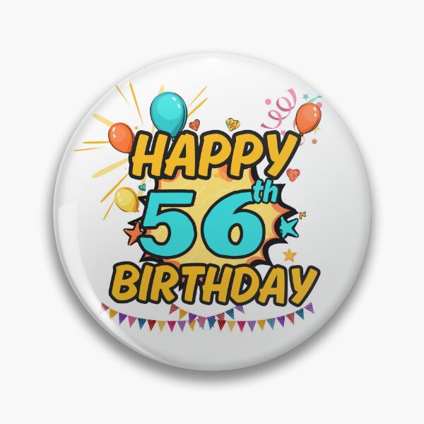 Item preview, Happy 56th Birthday Fun Design designed and sold by variant designer.