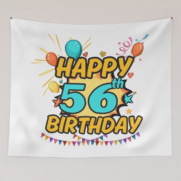 Item preview, Happy 56th Birthday Fun Design designed and sold by variant designer.