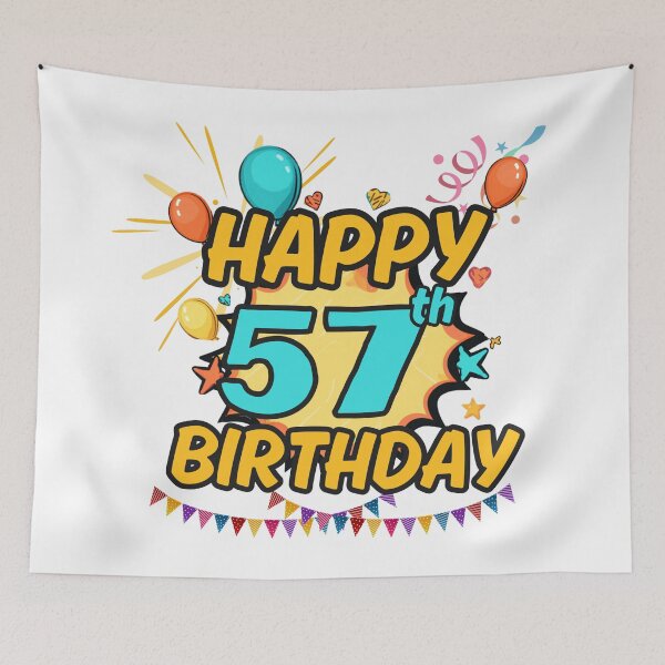 Item preview, Happy 57th Birthday Party Design designed and sold by variant designer.