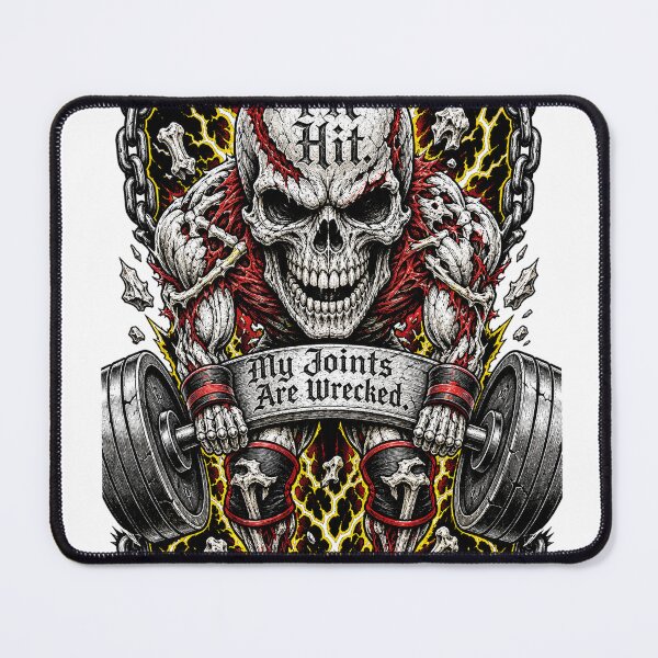 Item preview, Powerlifting Skull Strength PR Iron Athlete designed and sold by VisualArtsOasis.