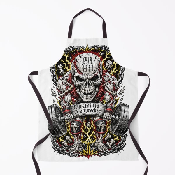 Item preview, Powerlifting Skull Strength PR Iron Athlete designed and sold by VisualArtsOasis.