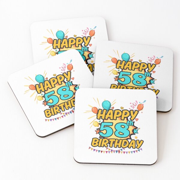 Item preview, Happy 58th Birthday Celebration Design designed and sold by variant designer.