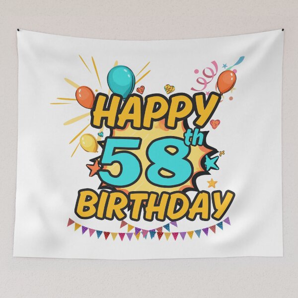 Item preview, Happy 58th Birthday Celebration Design designed and sold by variant designer.