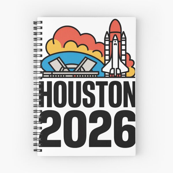 Item preview, Houston 2026 Space Shuttle Football T-Shirt V21 designed and sold by DarylWelsh2024.