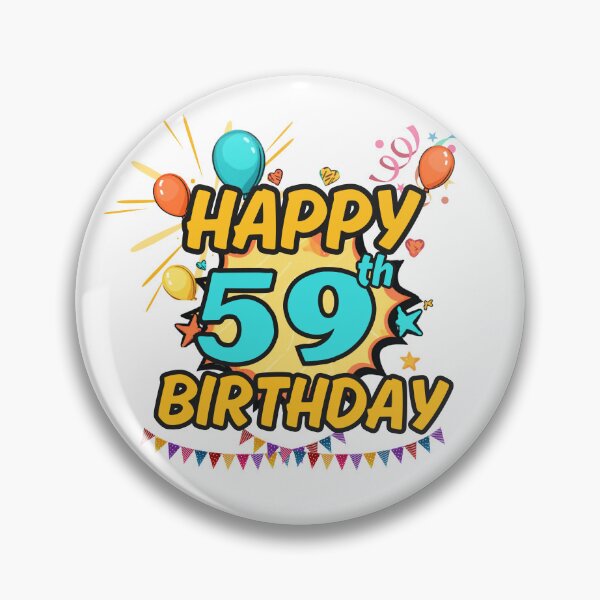 Item preview, Happy 59th Birthday Fun Design designed and sold by variant designer.
