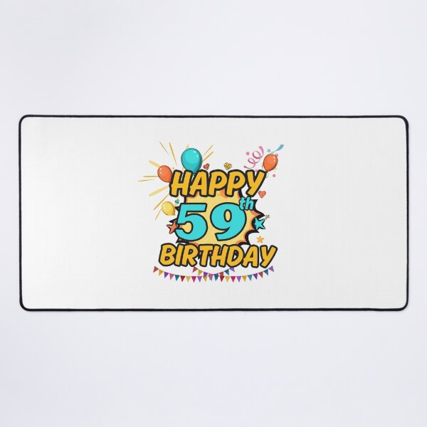 Item preview, Happy 59th Birthday Fun Design designed and sold by variant designer.