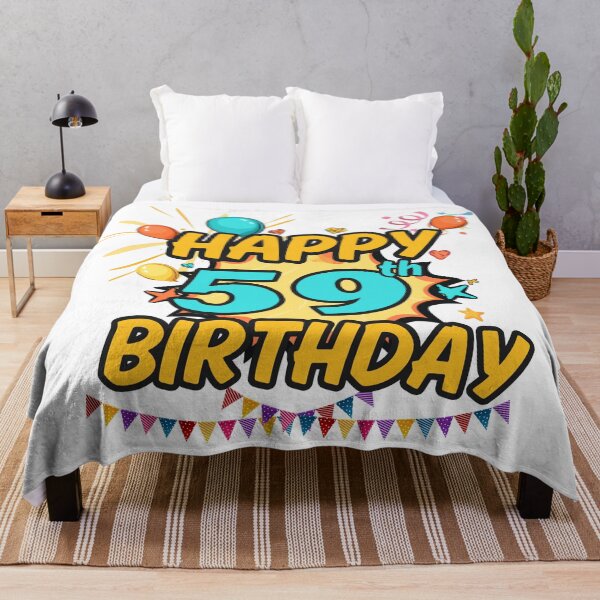 Item preview, Happy 59th Birthday Fun Design designed and sold by variant designer.