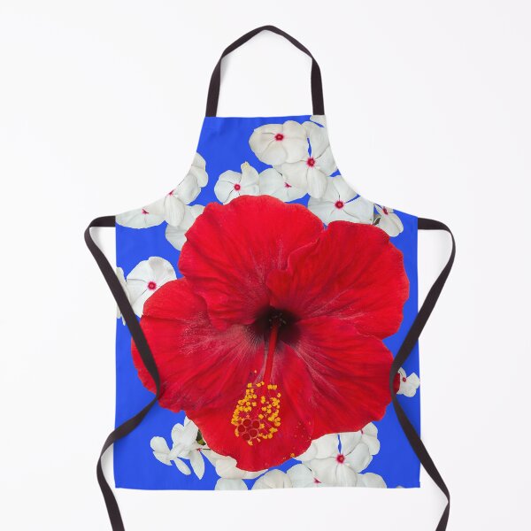 Item preview, Hibisco rojo rodeado de flores blancas en plena floración. designed and sold by shorethings.