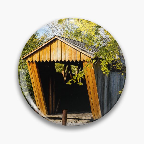 Item preview, Switzer Covered Bridge in early Autumn designed and sold by gotucoveredart.