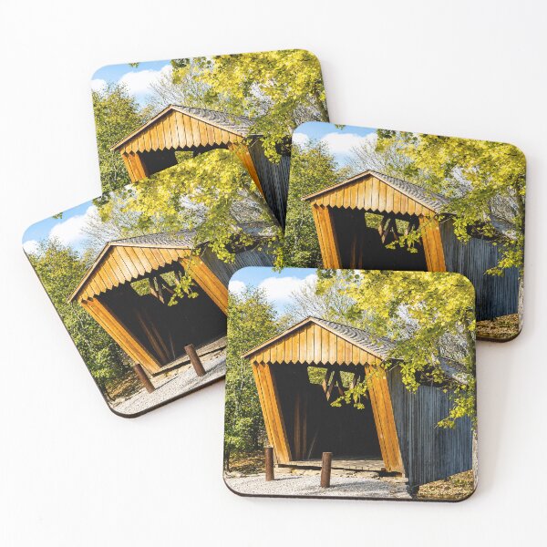 Item preview, Switzer Covered Bridge in early Autumn designed and sold by gotucoveredart.