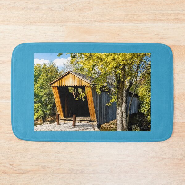 Item preview, Switzer Covered Bridge in early Autumn designed and sold by gotucoveredart.