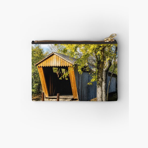 Item preview, Switzer Covered Bridge in early Autumn designed and sold by gotucoveredart.
