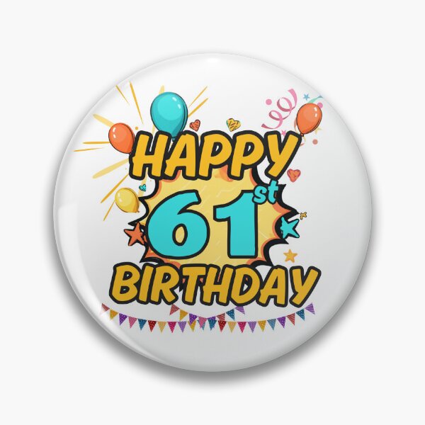 Item preview, Happy 61st Birthday Celebration Design designed and sold by variant designer.