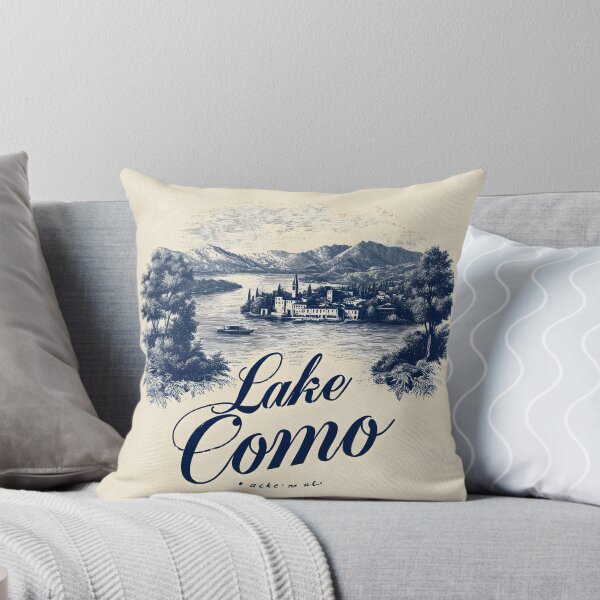 Item preview, Lake Como Villa Italy Antique Illustration designed and sold by DolceVitalyDesign.