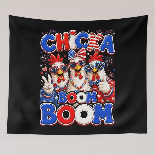 Item preview, Chicka Boom Boom 4th of July Patriotic Chicken Independence designed and sold by elongatedjazz.